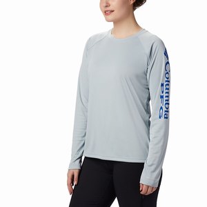 Columbia PFG Tidal Tee™ II Långärmad Tröja Dam Grå/Blå (HPXBK7615)